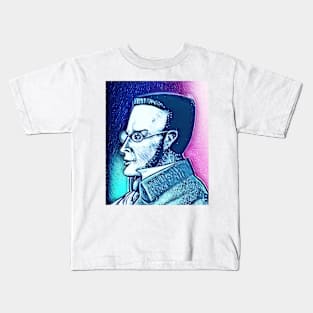 Max Stirner Snowy Portrait | Max Stirner Artwork 11 Kids T-Shirt